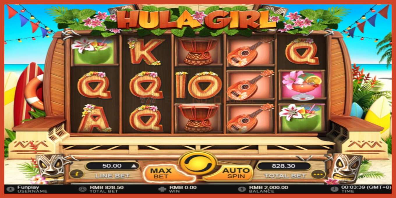 Slot screenshot: Hula Girl no deposit, number - 2