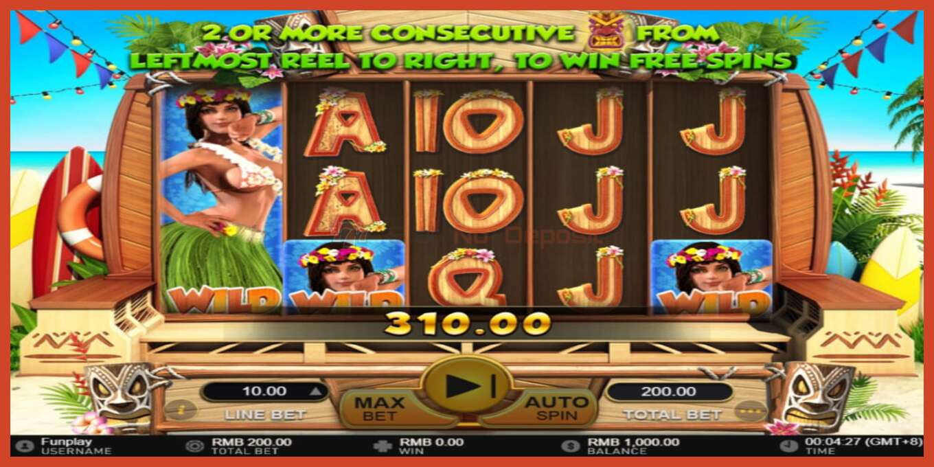 Slot screenshot: Hula Girl no deposit, number - 3