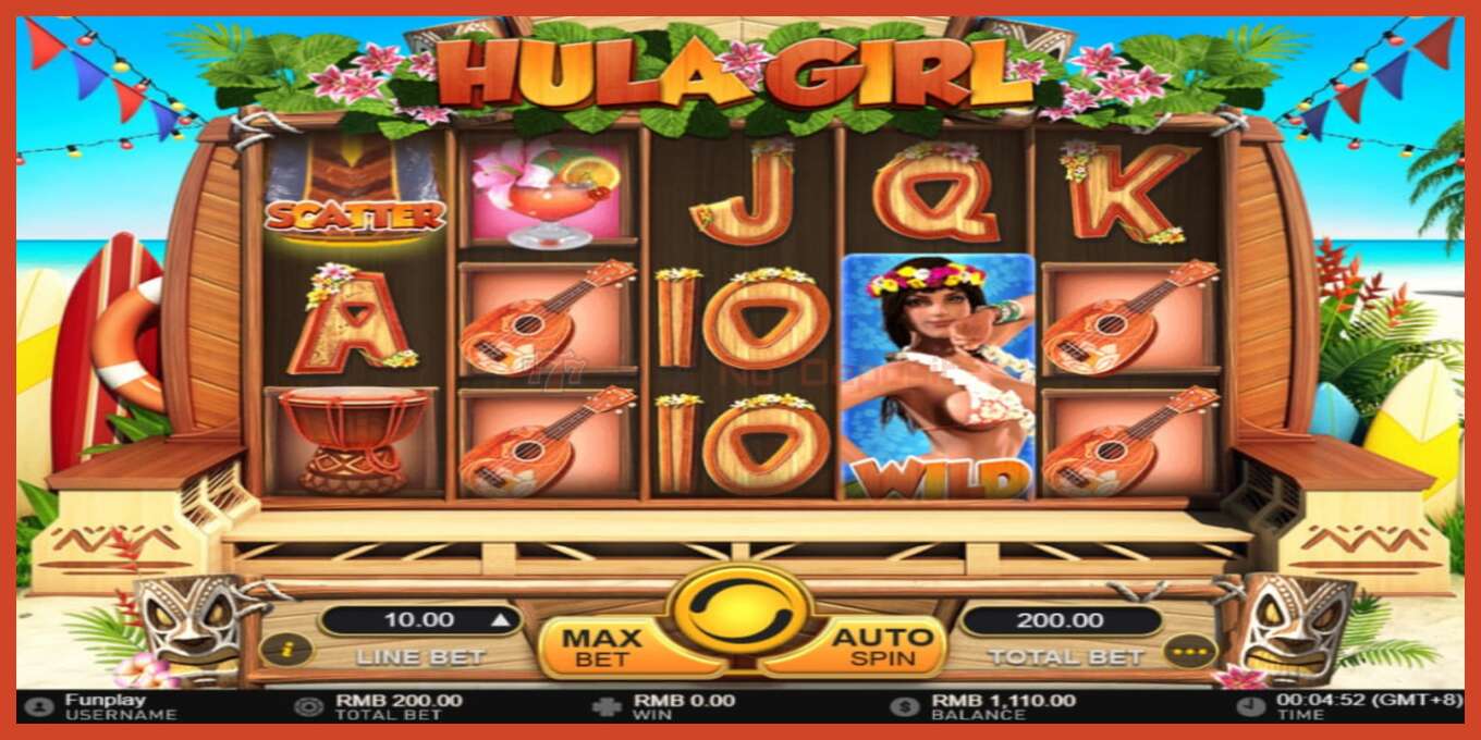 Slot screenshot: Hula Girl no deposit, number - 4