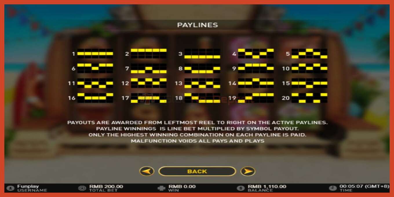 Slot screenshot: Hula Girl no deposit, number - 6