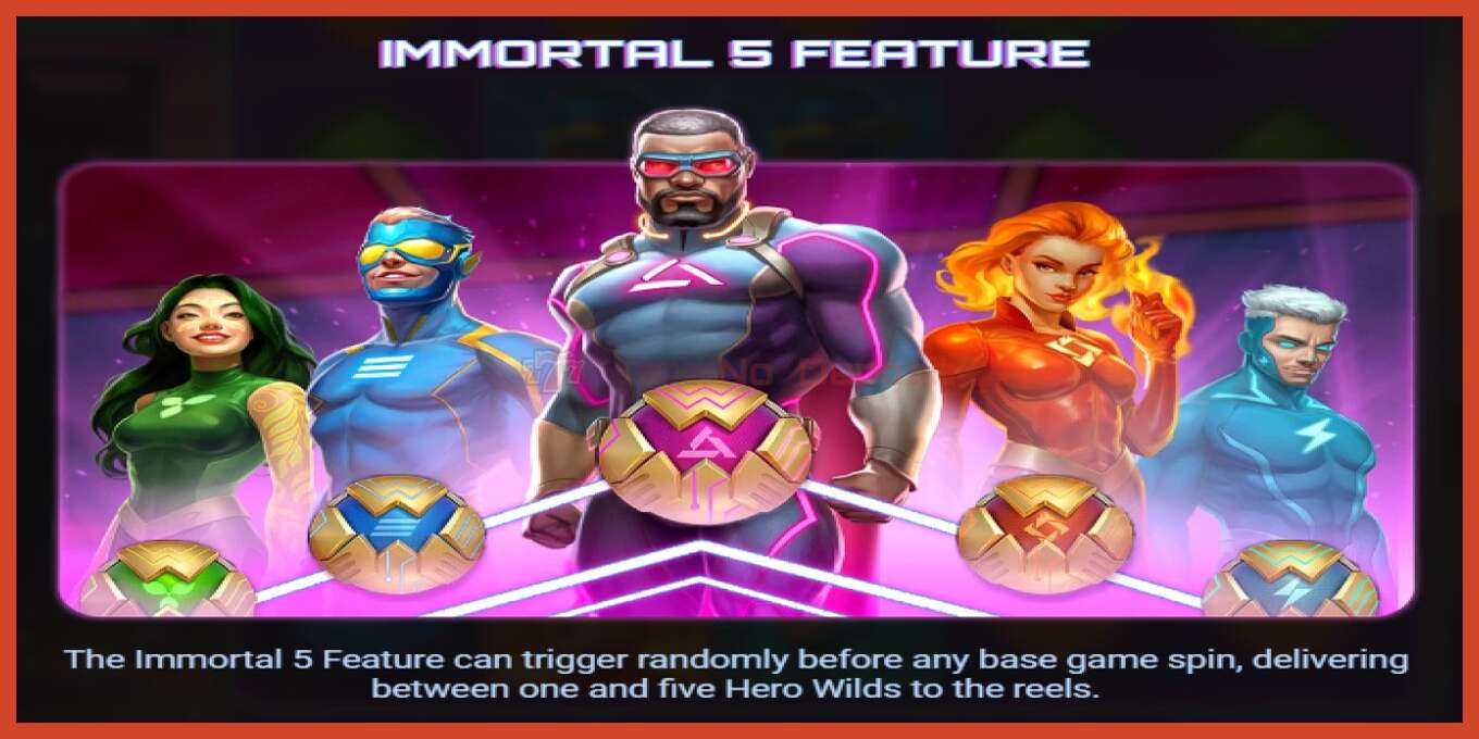 Slot screenshot: Immortal 5 no deposit, number - 6