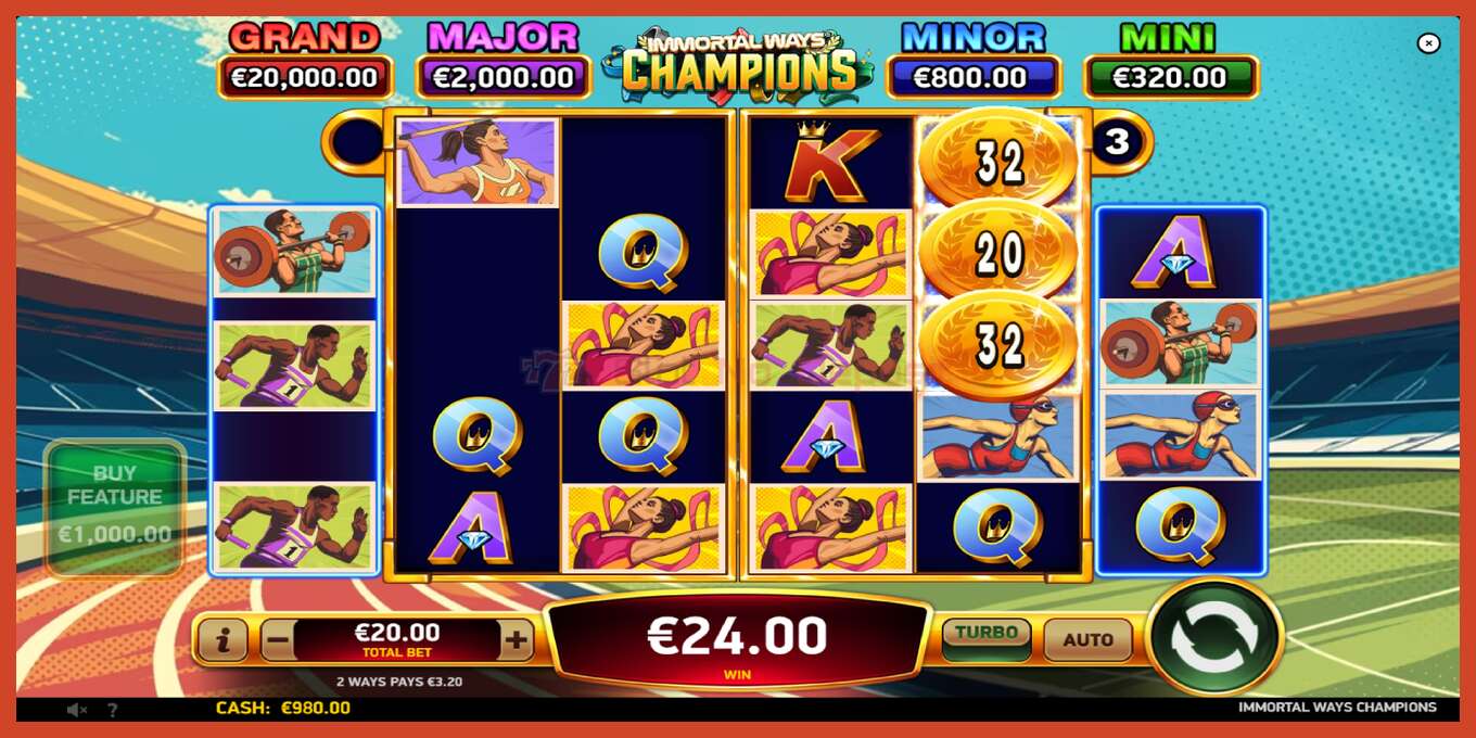 Slot screenshot: Immortal Ways Champions no deposit, number - 3