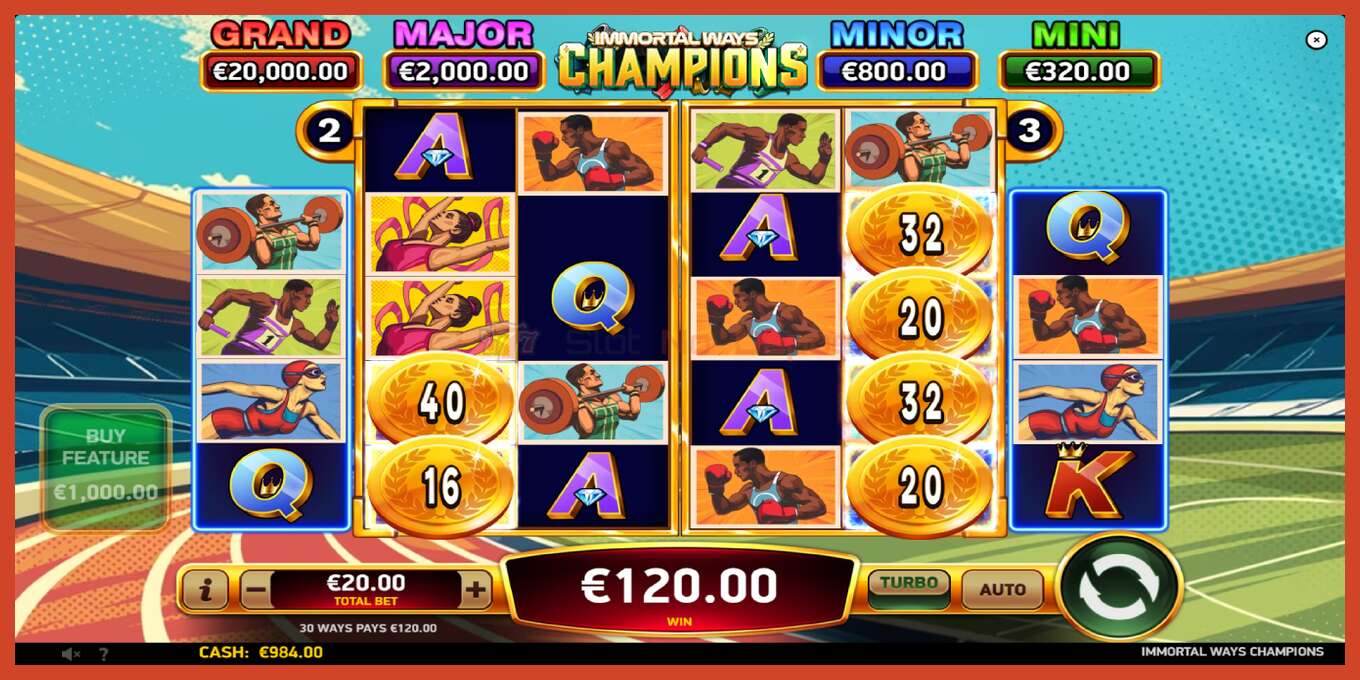 Slot screenshot: Immortal Ways Champions no deposit, number - 4