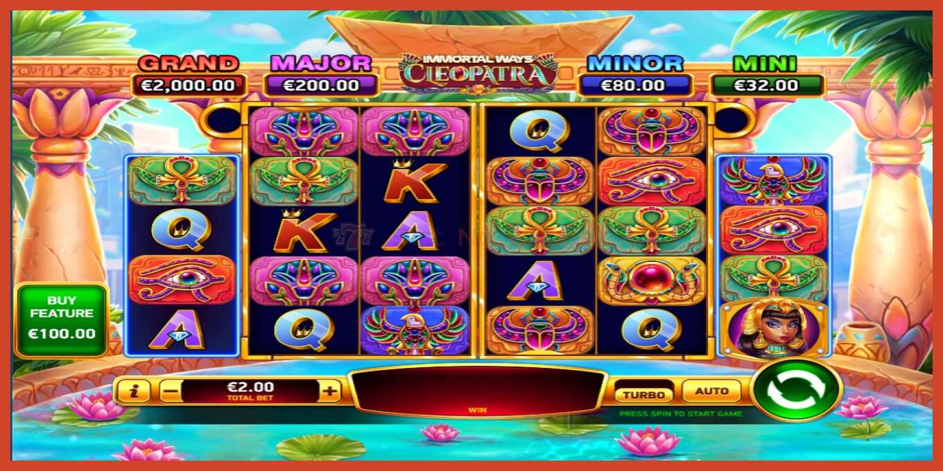 Slot screenshot: Immortal Ways Cleopatra no deposit, number - 1