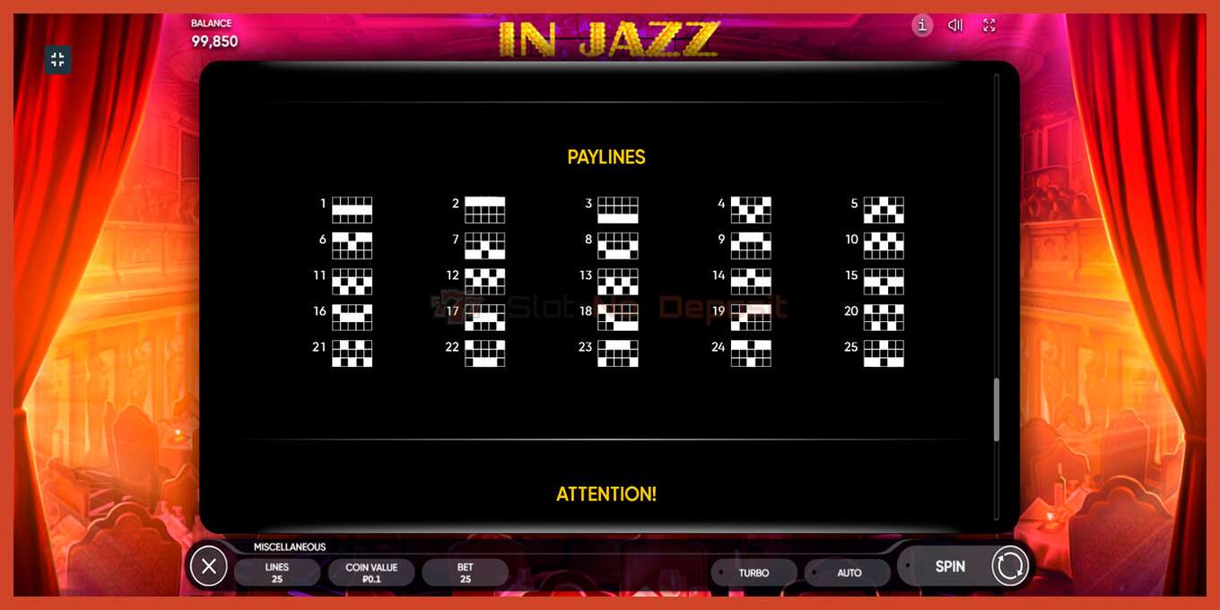 Slot screenshot: In Jazz no deposit, number - 7