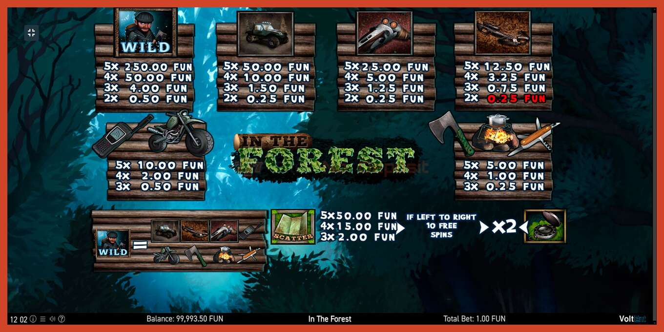 Slot screenshot: In The Forest no deposit, number - 6