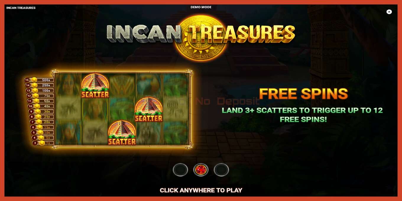 Слот скриншоты: Incan Treasures депозит жоқ, саны - 1