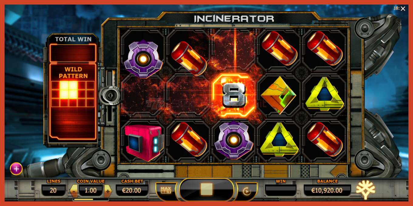 Slot screenshot: Incinerator bez depozita, broj - 3