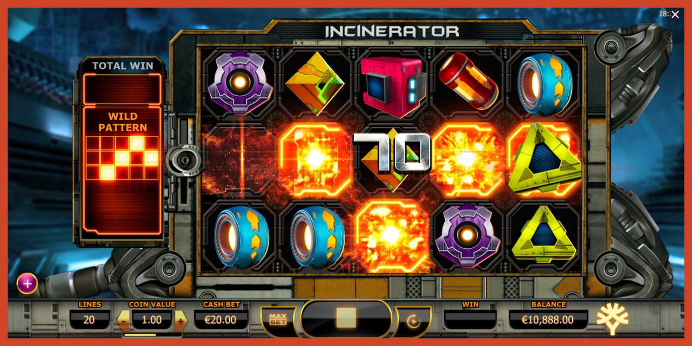 Slot screenshot: Incinerator bez depozita, broj - 4