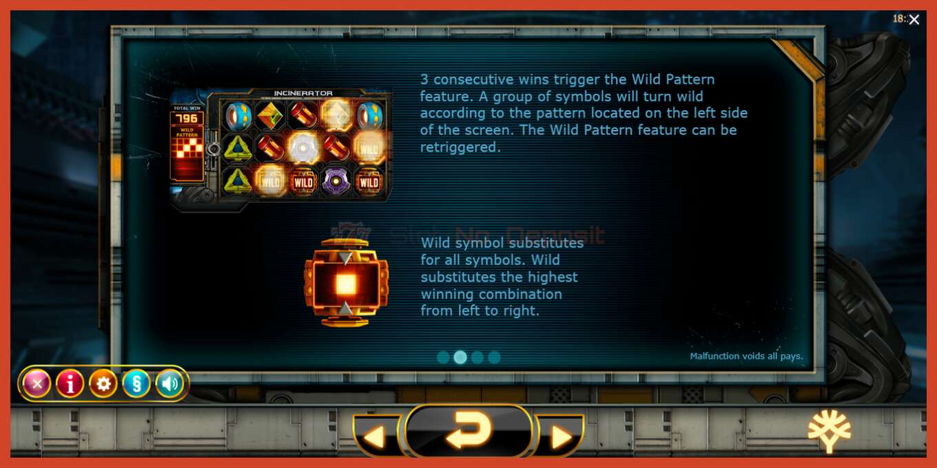 Slot screenshot: Incinerator no deposit, number - 6