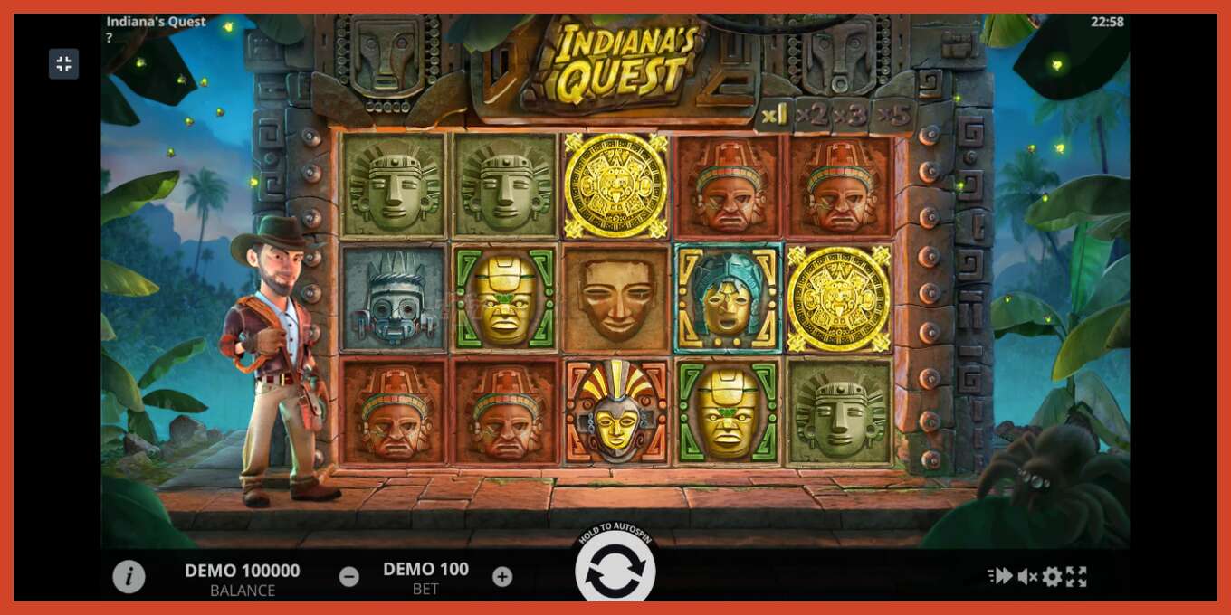 Slot screenshot: Indiana’s Quest no deposit, number - 2