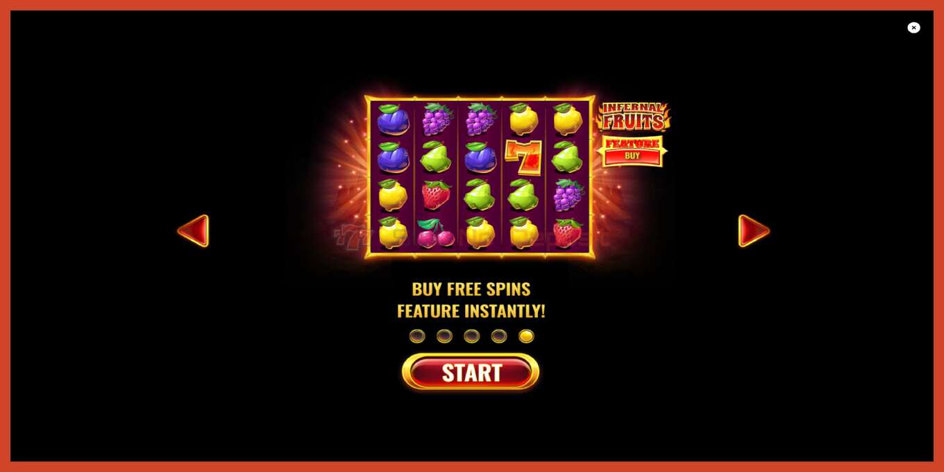 Slot screenshot: Infernal Fruits bez depozita, broj - 1