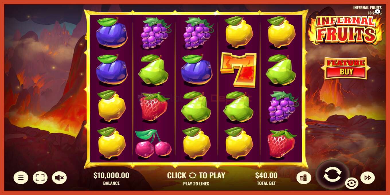 Slot screenshot: Infernal Fruits bez depozita, broj - 2