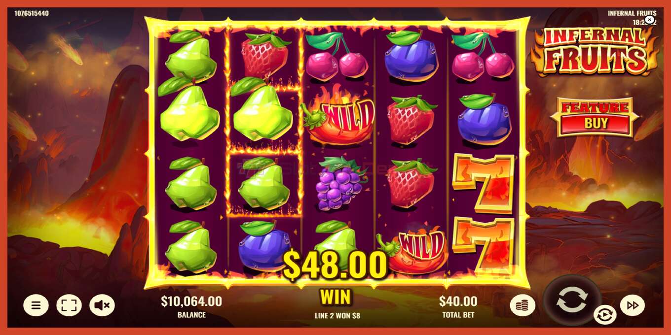 Slot screenshot: Infernal Fruits bez depozita, broj - 4