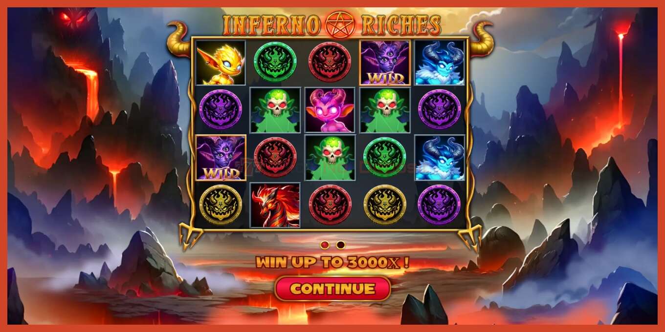 Slot skrinshoti: Inferno Riches depozit yoq, raqam - 1