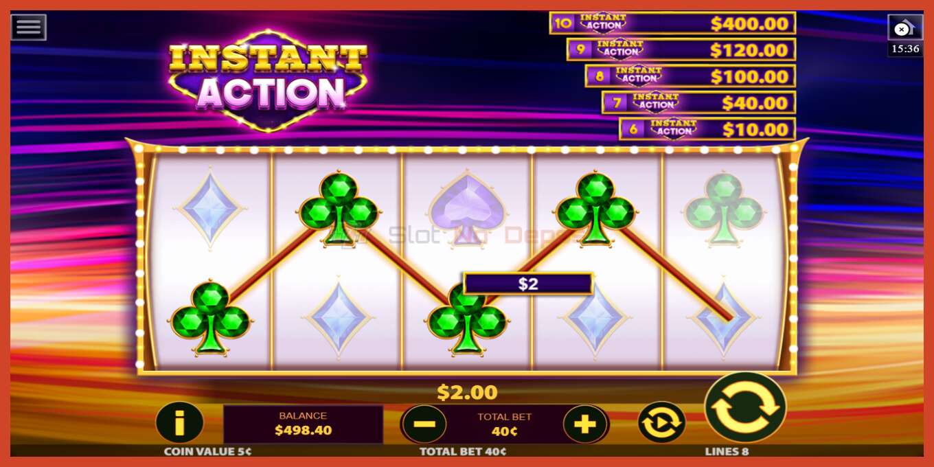 Slot screenshot: Instant Action no deposit, number - 2