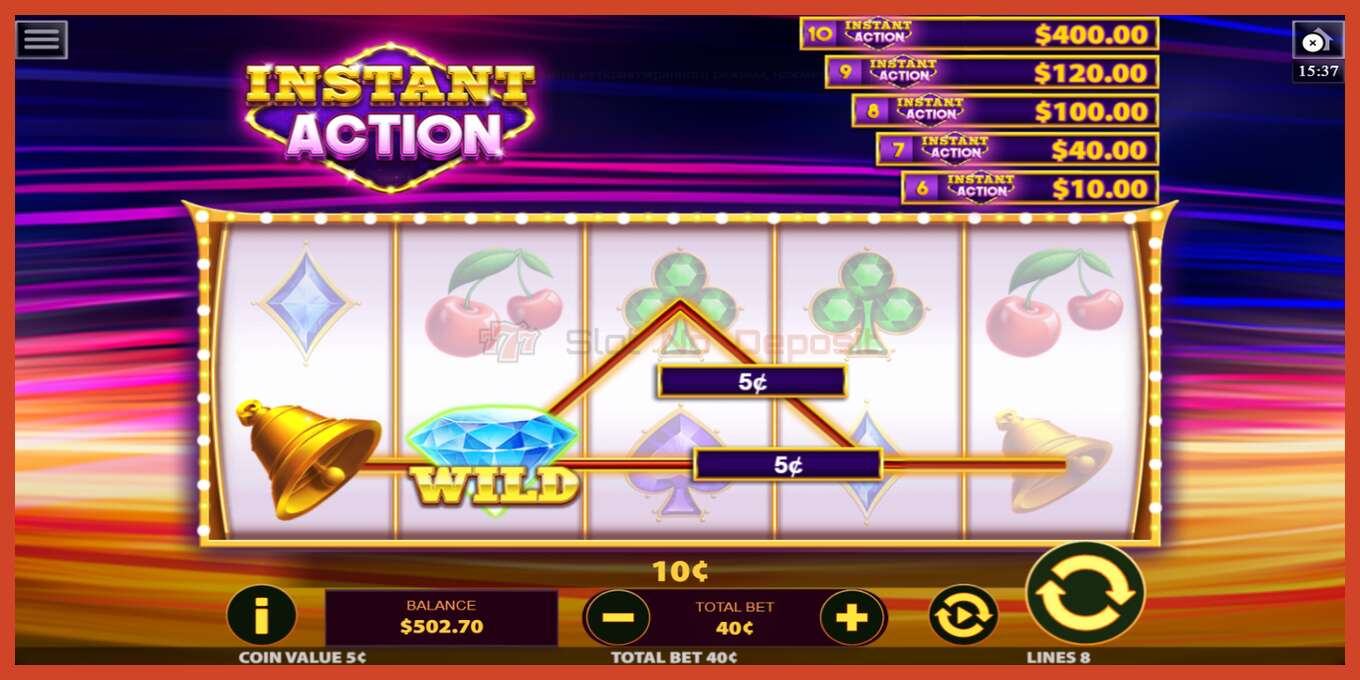 Slot screenshot: Instant Action no deposit, number - 4