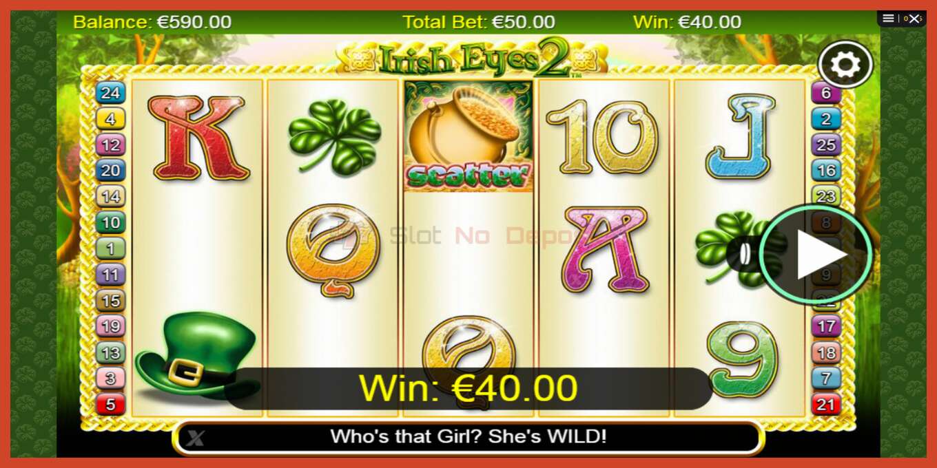 Slot screenshot: Irish Eyes 2 no deposit, number - 2