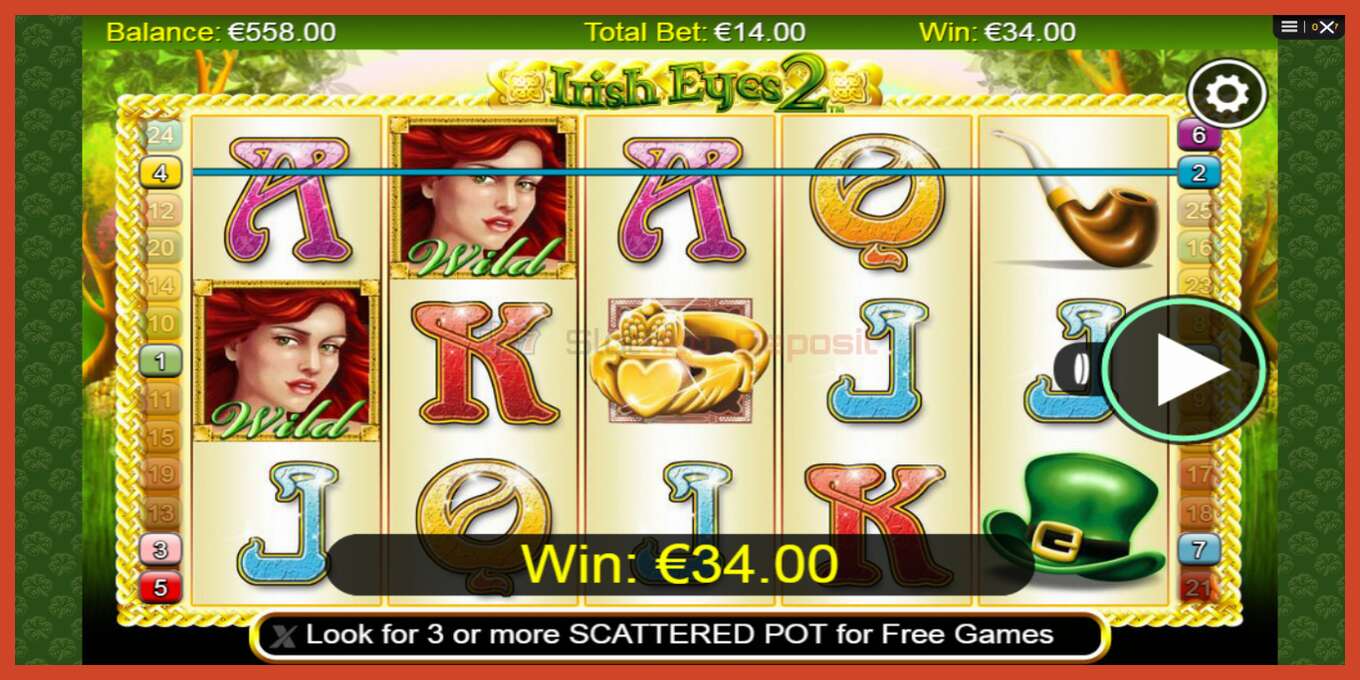 Slot screenshot: Irish Eyes 2 no deposit, number - 4