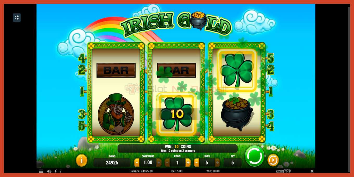 Slot screenshot: Irish Gold no deposit, number - 4