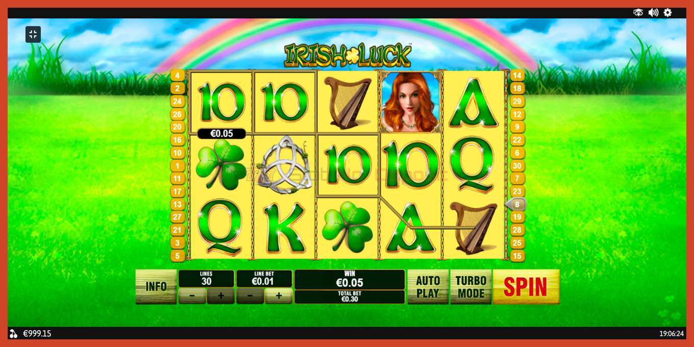 Скриншот слота: Irish Luck без депозита, номер - 2