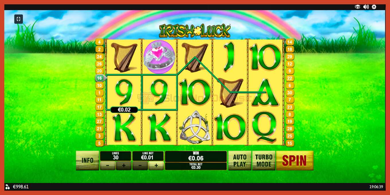 Slot screenshot: Irish Luck no deposit, number - 3