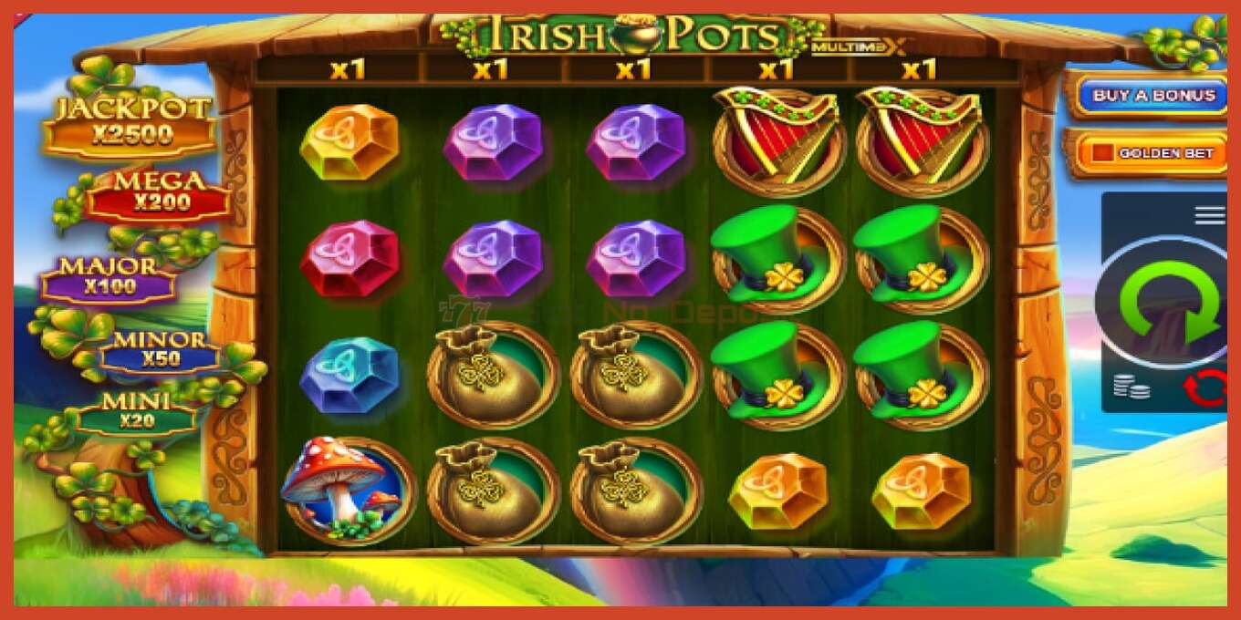 Slot скриншоту: Irish Pots MultiMax депозит жок, саны - 1