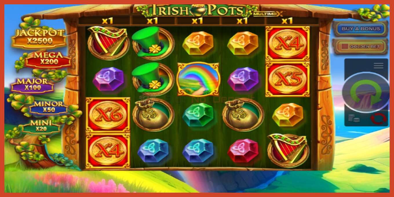 Slot скриншоту: Irish Pots MultiMax депозит жок, саны - 2