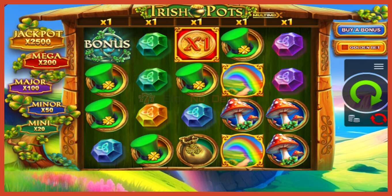 Slot скриншоту: Irish Pots MultiMax депозит жок, саны - 4