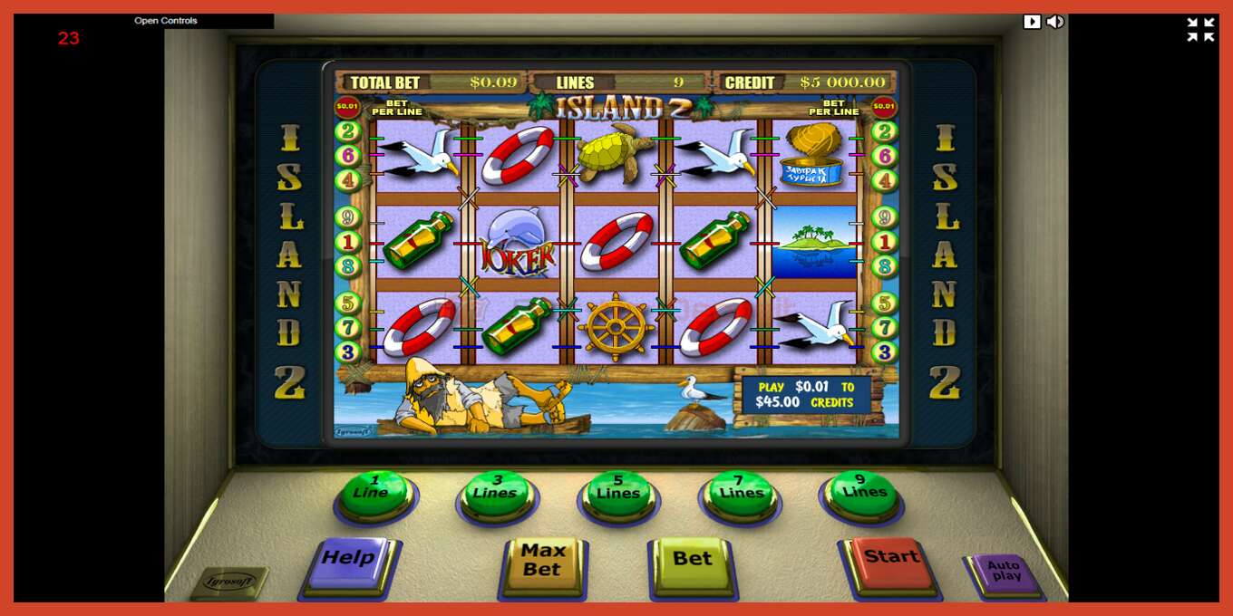 Slot screenshot: Island no deposit, number - 1