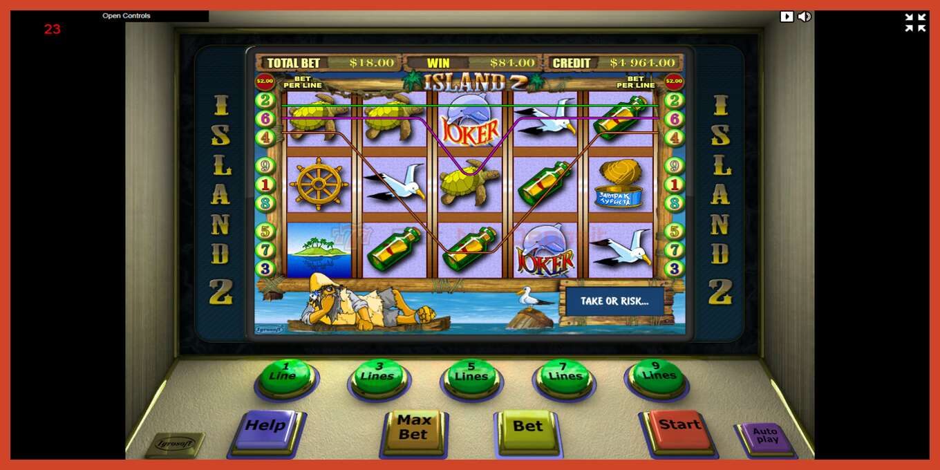 Slot screenshot: Island no deposit, number - 2