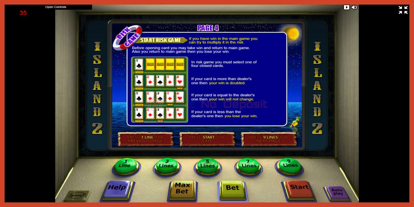 Slot screenshot: Island no deposit, number - 5