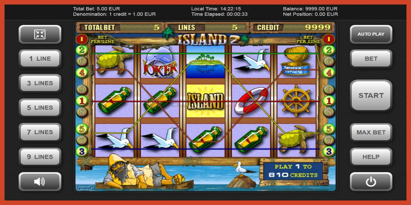 Slot screenshot: Island 2 no deposit, number - 2