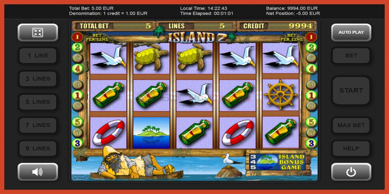 Slot screenshot: Island 2 no deposit, number - 3