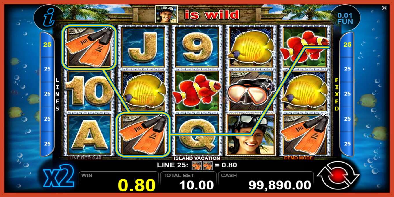 Captura de tela do slot: Island Vacation sem depósito, número - 4