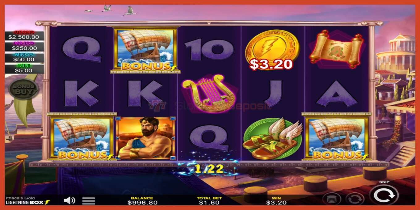 Slot screenshot: Ithacas Gold bez depozita, broj - 3