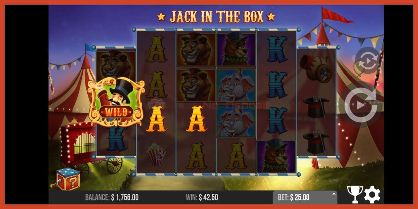 Slot скриншоту: Jack in the Box депозит жок, саны - 3