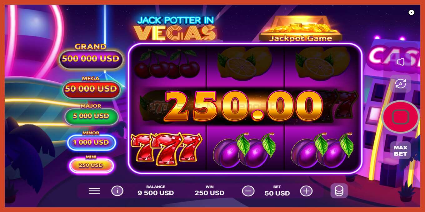 Pamja e ekranit të slotit: Jack Potter in Vegas pa depozitë, numri - 3