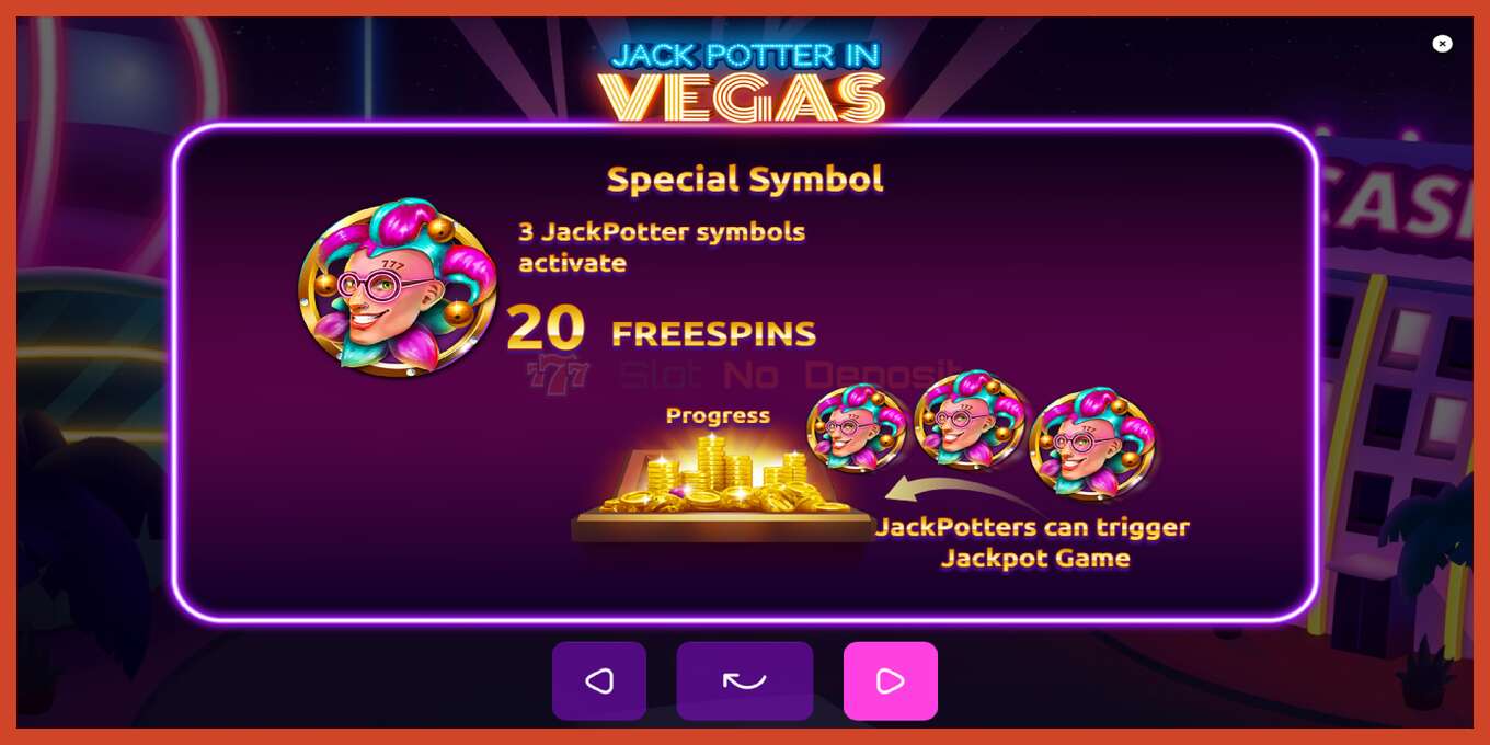 Pamja e ekranit të slotit: Jack Potter in Vegas pa depozitë, numri - 5