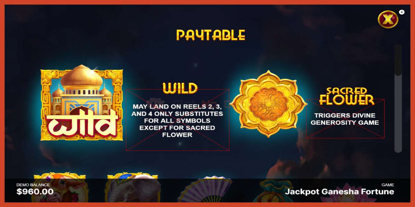 Slot screenshot: Jackpot Ganesha Fortune no deposit, number - 5