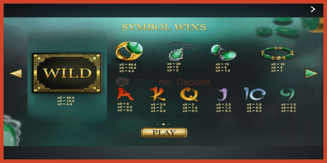 Slot screenshot: Jade Charms no deposit, number - 4