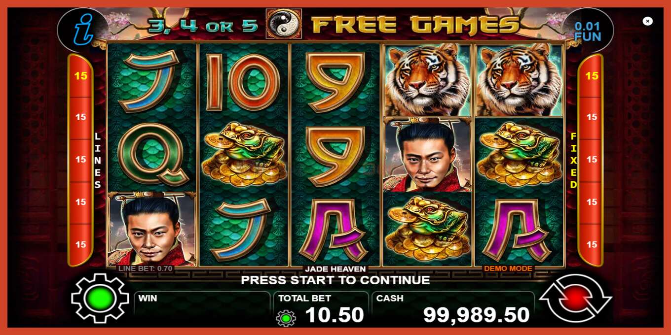 Slot screenshot: Jade Heaven no deposit, number - 2