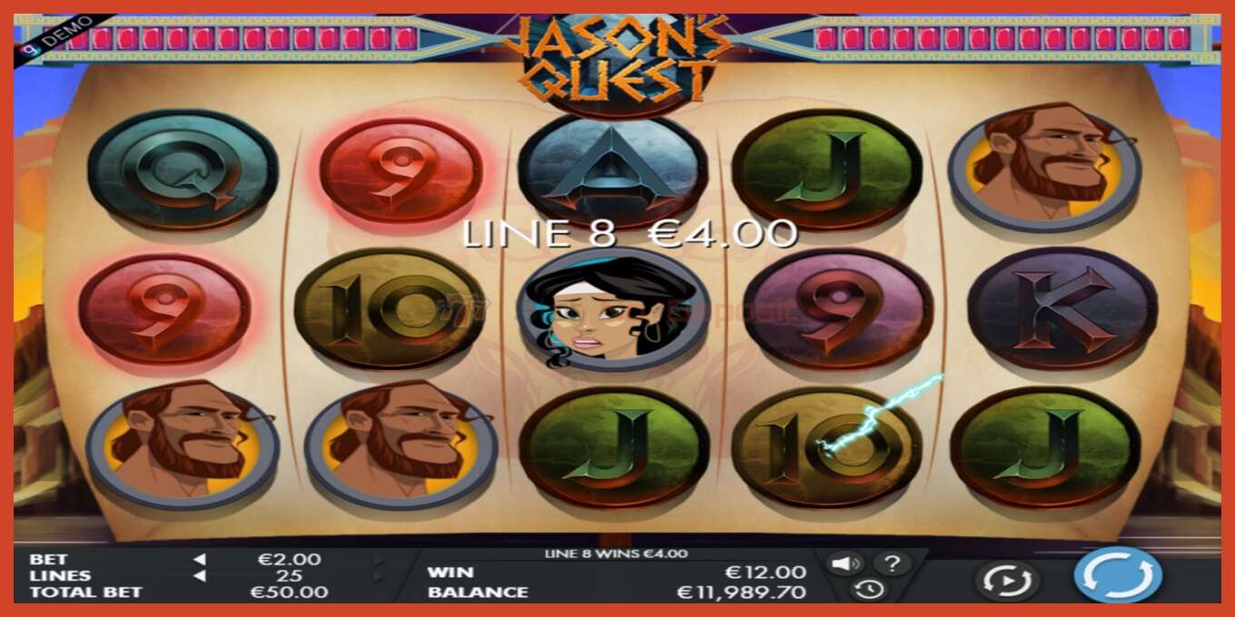 Slot screenshot: Jason’s Quest no deposit, number - 3