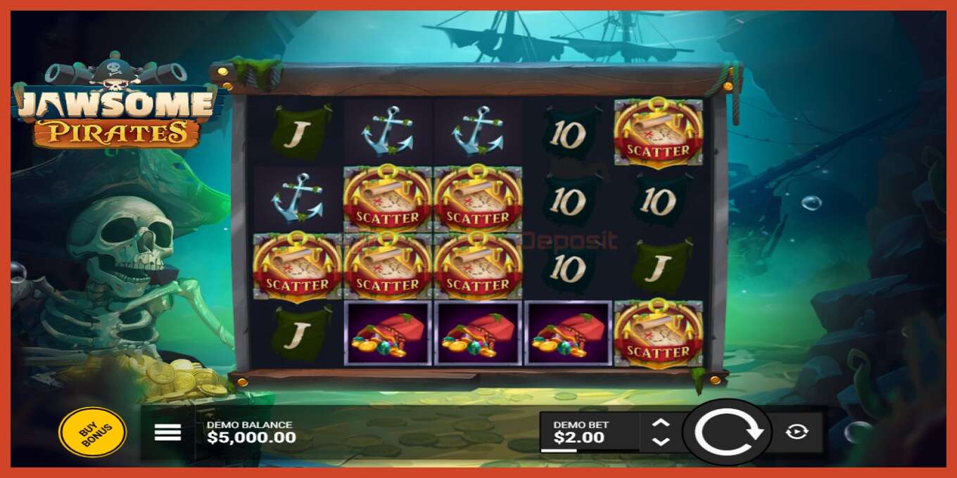 Slot screenshot: Jawsome Pirates no deposit, number - 1