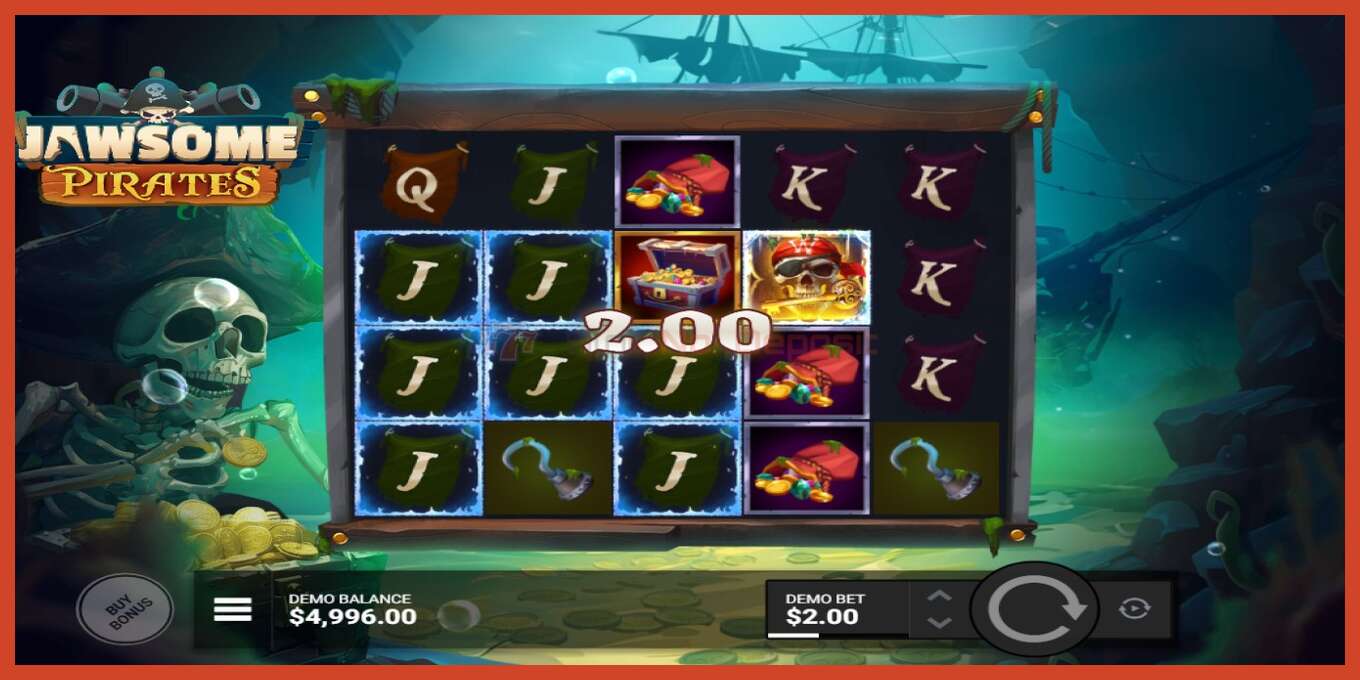 Slot screenshot: Jawsome Pirates no deposit, number - 2