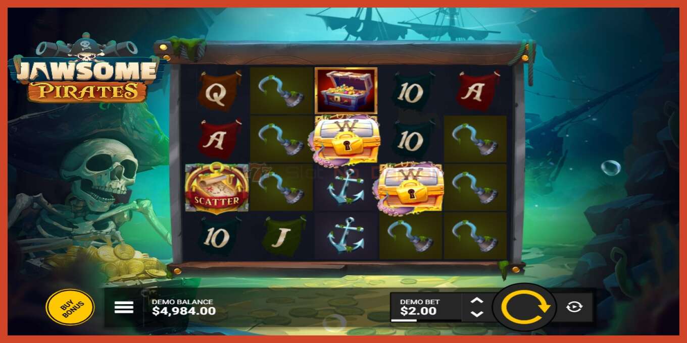 Slot screenshot: Jawsome Pirates no deposit, number - 3