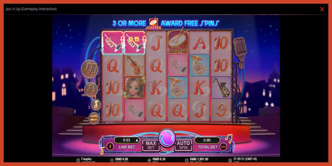 Slot screenshot: Jazz It Up no deposit, number - 3