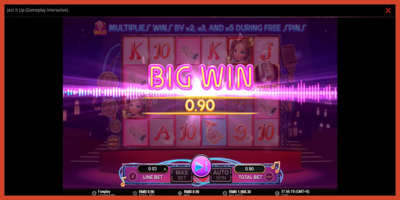 Slot screenshot: Jazz It Up no deposit, number - 4