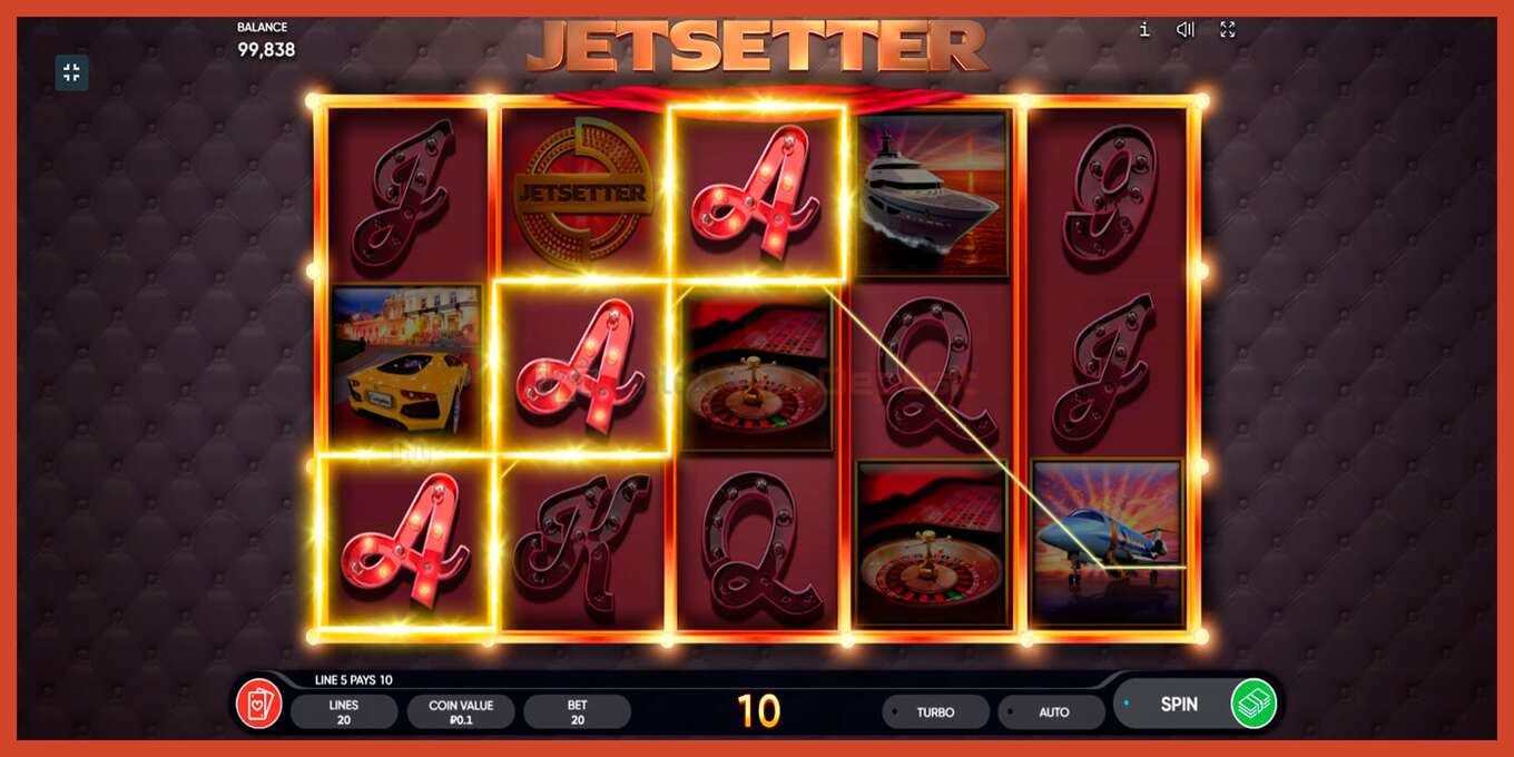 Slot screenshot: Jetsetter no deposit, number - 4