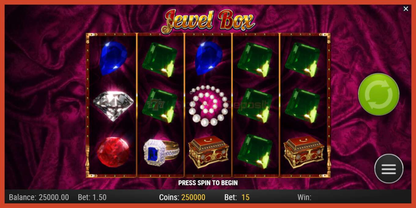 Slot screenshot: Jewel Box no deposit, number - 2